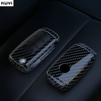 ABS Carbon Car Key Case Cover for VW Polo Tiguan Passat Golf Jetta