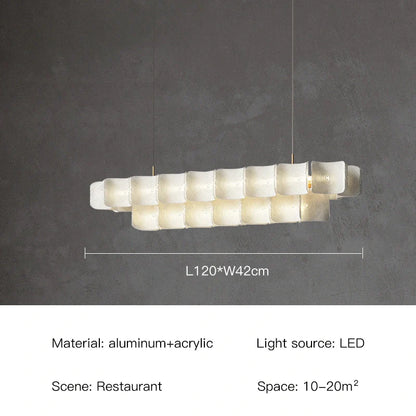 Wabi-Sabi Acrylic Pendant Light – Elegant Dining & Living Room Art Decor