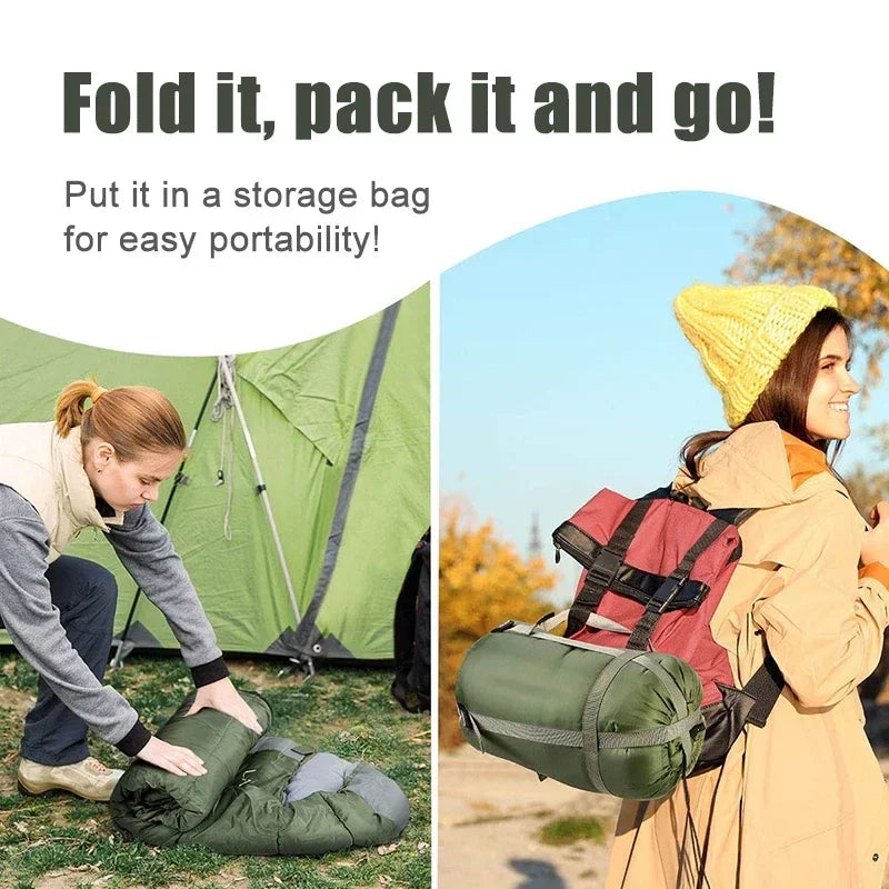 4 season sleeping bag for outdoor camping and hiking, ultralight and waterproof

