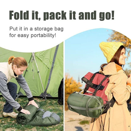 4 season sleeping bag for outdoor camping and hiking, ultralight and waterproof


