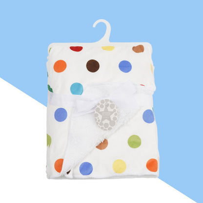 Double layer baby woolen blanket with soft plush fabric for newborn warmth

