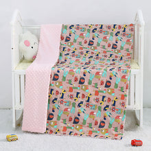 Soft cartoon baby blankets for children in stroller and crib use

