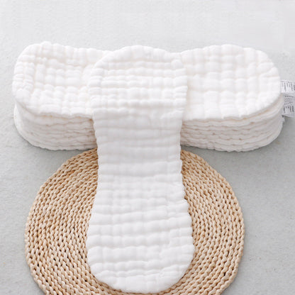 12-layer washable cotton baby diapers for newborns with soft breathable fabric

