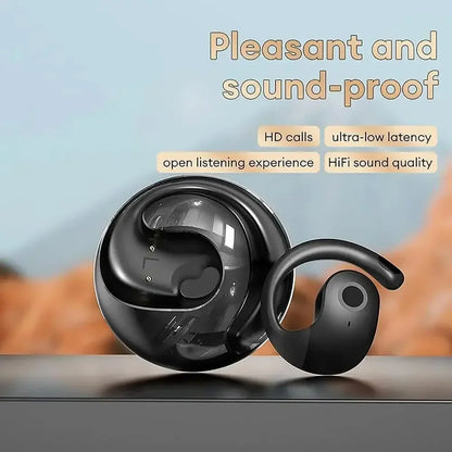 Bluetooth wireless headphones with HiFi stereo sound and mics for sports