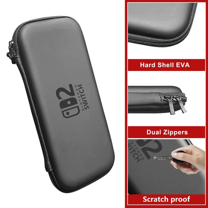 Slim Waterproof Nintendo Switch 2 Carrying Case with EVA Hard Shell

