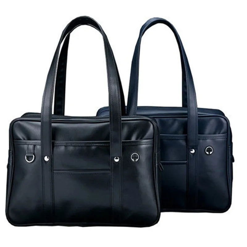 Japanese JK style PU leather school backpack for girls