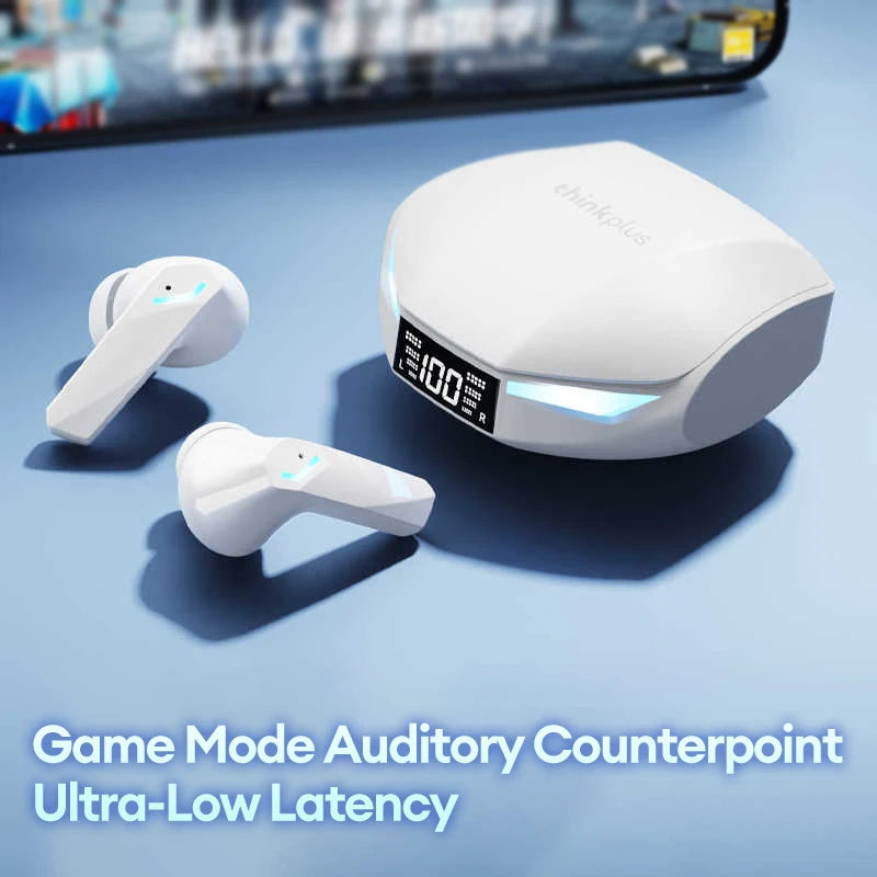 Lenovo XT53 Bluetooth 5.4 Wireless Earphone with LED display, waterproof sport design, and noise cancelling for gaming and HD calls