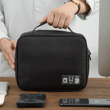 Travel Cable Organizer Bag with waterproof compartments for USBs and chargers

