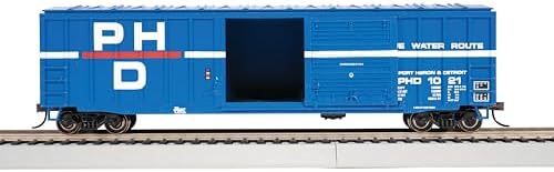 Westerfield outside braced reefer HO scale model train car by Bachmann with sliding door and Port Huron Detroit 1021 detailing