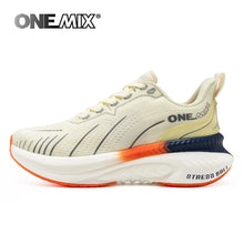 Onemix White Road Running Shoes for Men with air cushion sole