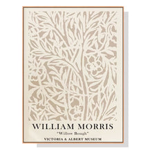 William Morris neutral wall art 100cm x 150cm canvas with wooden frame