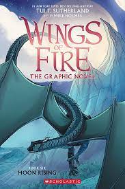 Wings of Fire Moon Rising graphic novel cover featuring dragons in action

