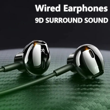 Type-C In-Ear Wired Headphones with Mic for Karaoke and Stereo Music