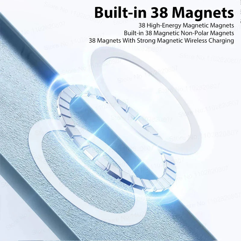 MagSafe iPhone case with soft silicone design and magnetic wireless charging

