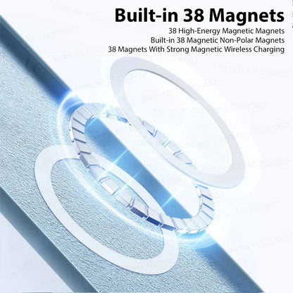 MagSafe iPhone case with soft silicone design and magnetic wireless charging

