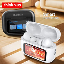 Thinkplus Wireless Bluetooth Earphones with ANC noise reduction, HD mic, LED touch screen, and gaming headset features
