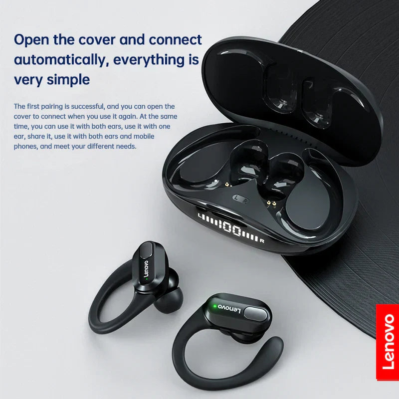 Bluetooth sports headphones with LED display for workout and gym use

