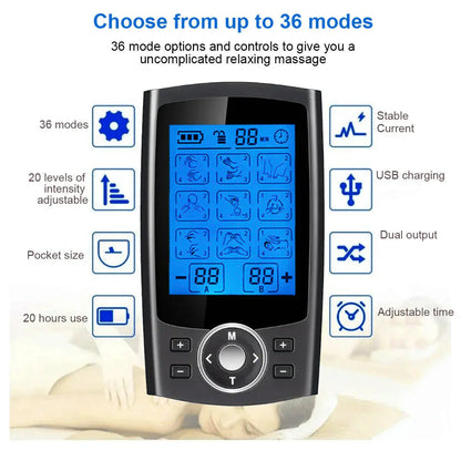 TENS Unit Muscle Stimulator for back and shoulder pain relief

