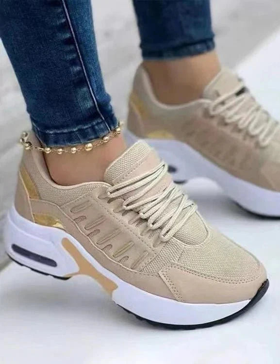 Women's Chunky Platform Sneakers | Breathable Mesh Walking Shoes