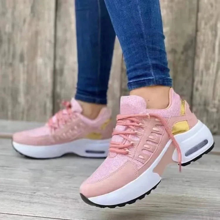 Women's Chunky Platform Sneakers | Breathable Mesh Walking Shoes