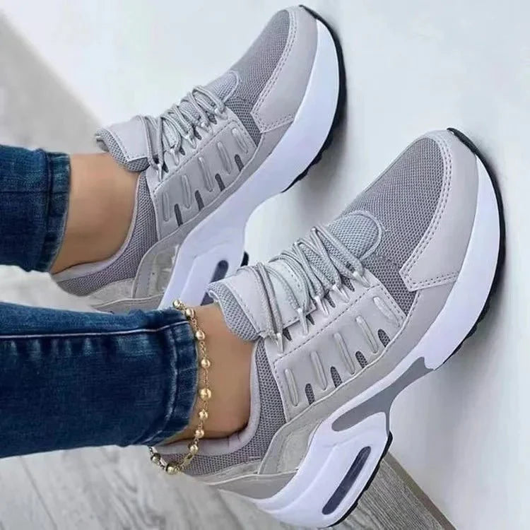 Women's Chunky Platform Sneakers | Breathable Mesh Walking Shoes