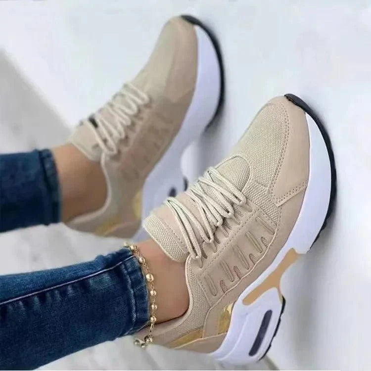 Women's Chunky Platform Sneakers | Breathable Mesh Walking Shoes