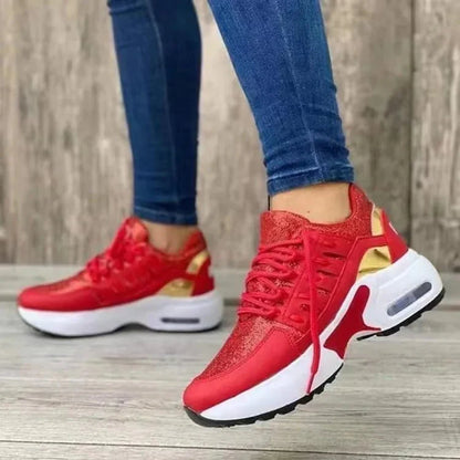 Women's Chunky Platform Sneakers | Breathable Mesh Walking Shoes