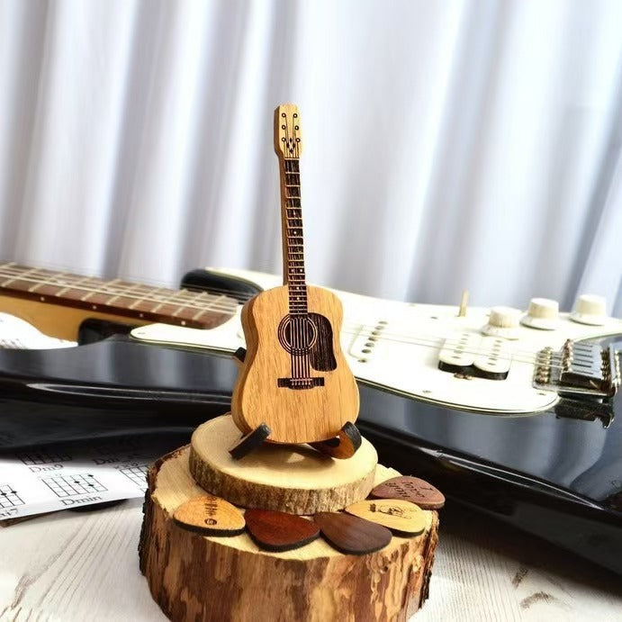 wooden guitar ornament