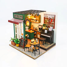 DIY 3D wooden dollhouse building kit with miniature furniture and lights

