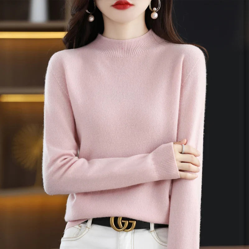 100% Pure Wool Half Neck Pullover Sweater for Men – Warm Winter Wear

