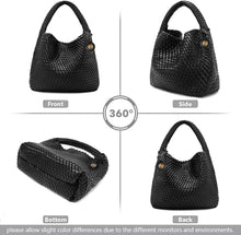 Handmade woven leather tote bag