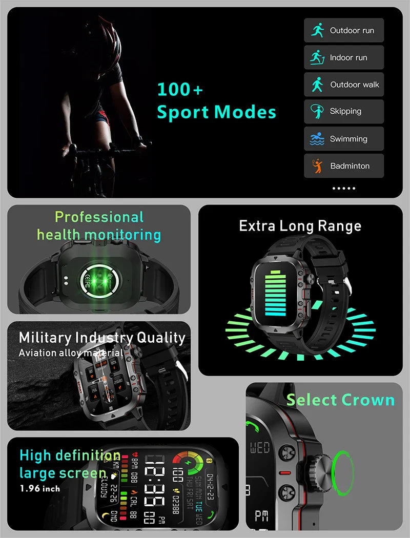 Xiaomi Military Smart Watch for Men with IP68 5ATM and BT Calling