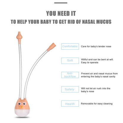 Soft Newborn Baby Nasal Aspirator for Easy & Gentle Nose Cleaning